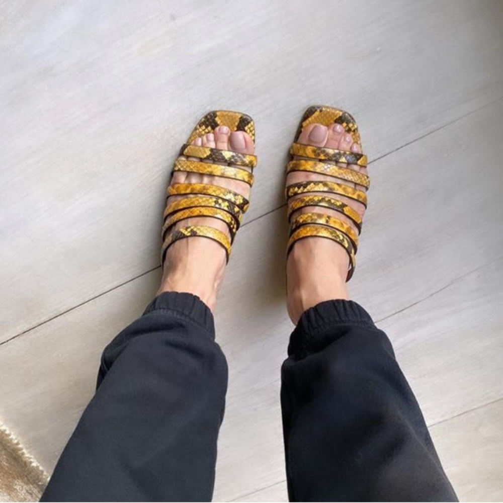 Miista snake effect leather sandal size 37 - Picture 2 of 6